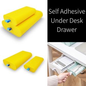 2pk Self Adhesive Under Desk Drawer - Office Organizer